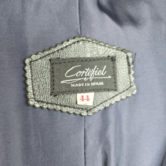 Vintage Cortefiel Velvet Dinner Jacket 44 Wide Lapel Velvet Tuxedo Jacket Blazer - Picture 11 of 11